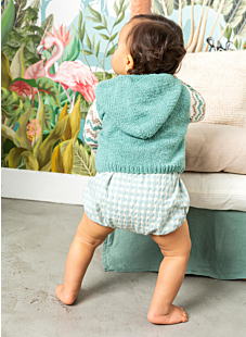 Fairisle sleeve hooded jacket Edouard