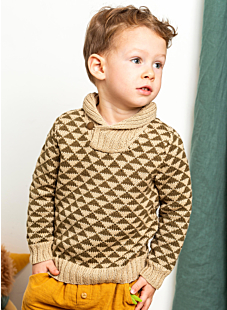 Shawl collar fairisle Colin