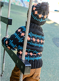 Jacquard zipped vest