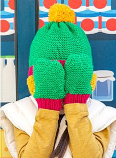 Tricolor mittens
