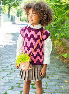 On jacquard sweater