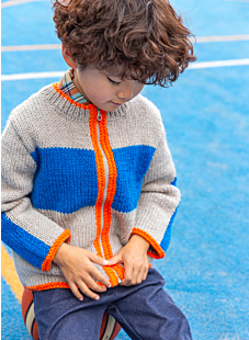 Tricolor zipped vest