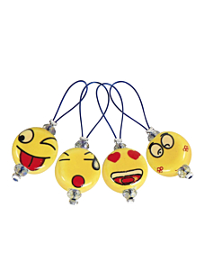 Pack of twelve 4 cm Smiley stitch markers
