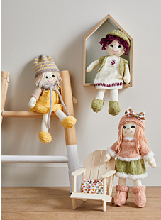 Knitting kit for Lina doll - Powdery Pastels