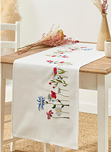 Dance of the Flowers multi-stitch table runner kit, 40 x 80 cm