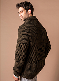 Honeycomb jacket with high neck