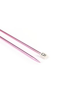 Straight needles, coloured aluminium, 3.5 mm - 40 cm