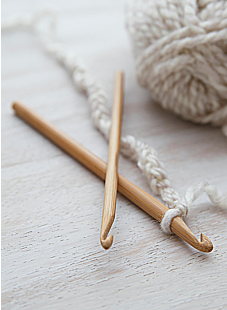 Bamboo crochet hooks, 8 mm - 15 cm