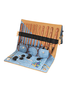 Case containing 11 traditional/Tunisian crochet hooks