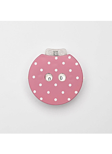Pink polka-dot manual row counter