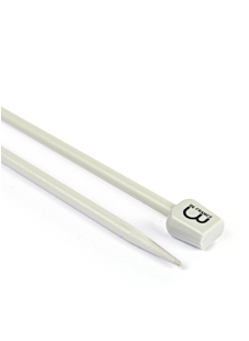 Straight needles, grey aluminium, 5 mm - 50 cm