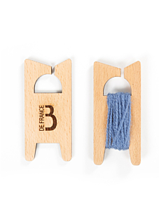 Pack of 6 yarn bobbins, wood