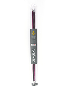Straight needles, coloured metal, 6 mm - 40 cm, Knit Pro