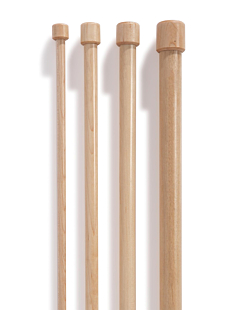 Straight needles, maple, 20 mm - 50 cm