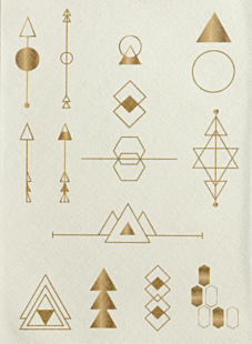 Sheet of customisable geometric designs, 22 cm x 30 cm, Bergère de France