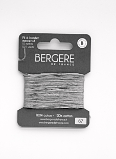 Metallic light beige embroidery thread, 10 metres, Bergère de France