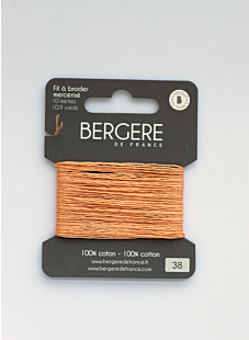 Salmon pink embroidery thread, 10 metres, Bergère de France