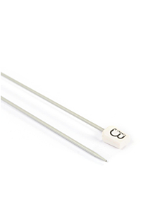 Straight needles, grey aluminium, 2 mm - 40 cm