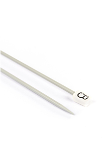 Straight needles, grey aluminium, 3 mm - 40 cm