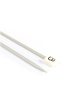 Straight needles, grey aluminium, 4 mm - 40 cm