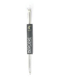 Straight needles, grey aluminium, 4.5 mm - 40 cm