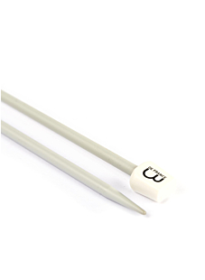 Straight needles, grey aluminium, 5 mm - 40 cm