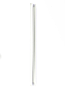 Double-pointed needles (5-pack), grey aluminium, 5.5 mm - 40 cm