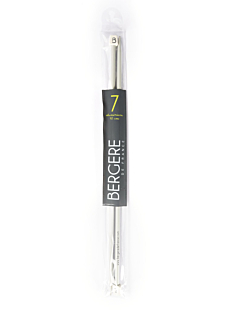 Straight needles, grey aluminium, 7 mm - 40 cm