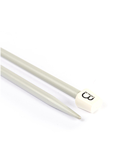 Straight needles, grey aluminium, 7 mm - 40 cm