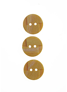 Pack of 6 yellow buttons - 18 mm