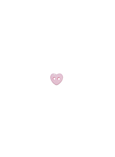 Pack of 6 Heart Buttons - 12 mm Diameter rose