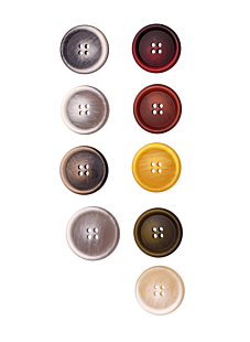 Pack of 6 buttons Ø 25 mm - Kaki