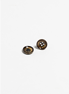 Pack of 6 satin marbled grey buttons  Ø15 mm café