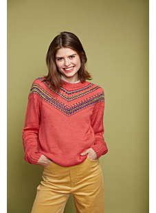 sweater with intarsia yoke