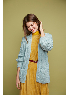 cabled cardigan