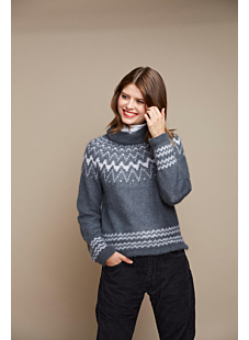 intarsia yoke sweater