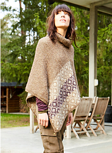Jacquard poncho