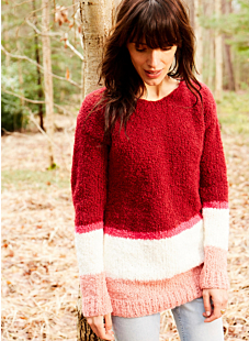 4 colour boat-neck sweater