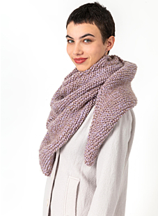 Triangle garter stitch shawl