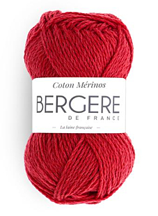 COTON MERINOS COQUELICOT