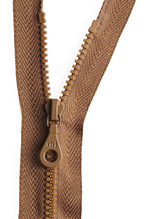 Open end zip - beige, 50 cm