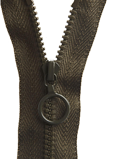 Open end zip - khaki - 22 cm