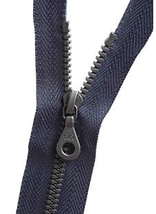 Blue open end zip - 25 cm