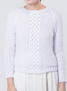 Sweater with Front Cable