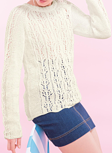 Special Issue COTON SATINE  #04 Lacy sweater