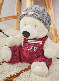 Tenue salopette, ours blanc