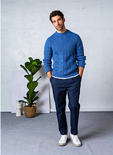 Cabled raglan sweater