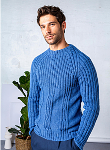 Cabled raglan sweater