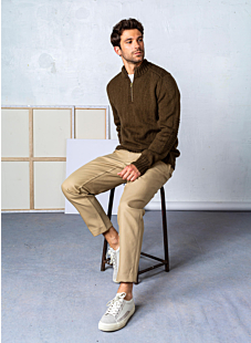 Zip collar sweater