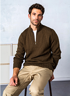 Zip collar sweater